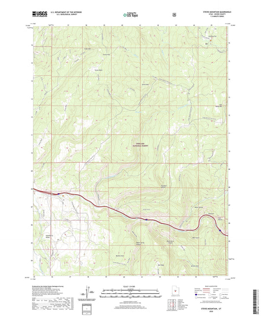 Steves Mountain Utah US Topo Map Image