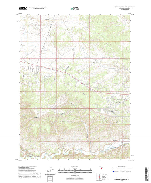 Strawberry Pinnacles Utah US Topo Map Image