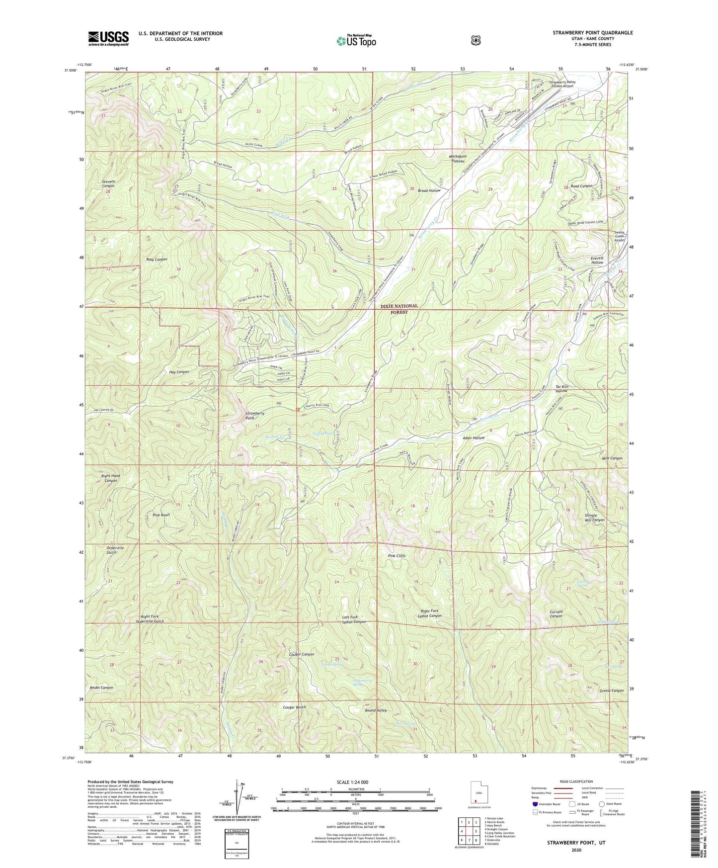 Strawberry Point Utah US Topo Map Image