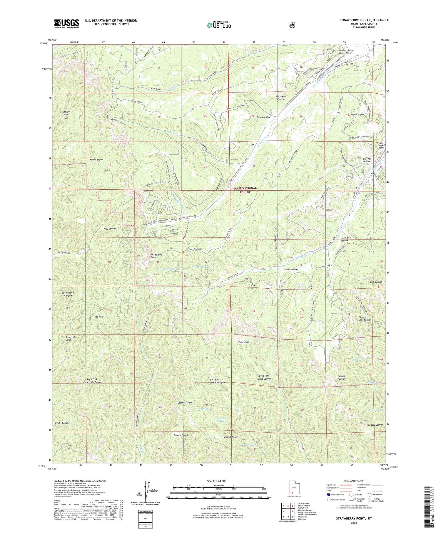 Strawberry Point Utah US Topo Map Image