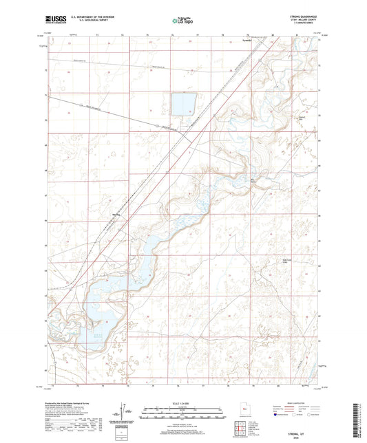 Strong Utah US Topo Map Image