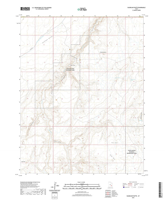 Sugarloaf Butte Utah US Topo Map Image