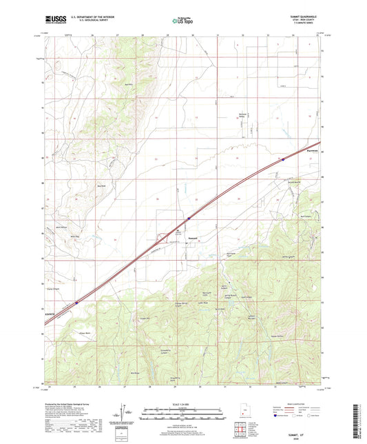 Summit Utah US Topo Map Image