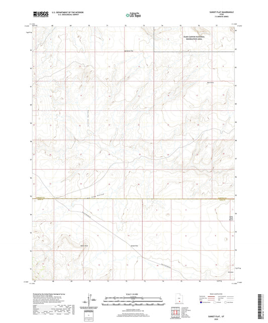 Sunset Flat Utah US Topo Map Image