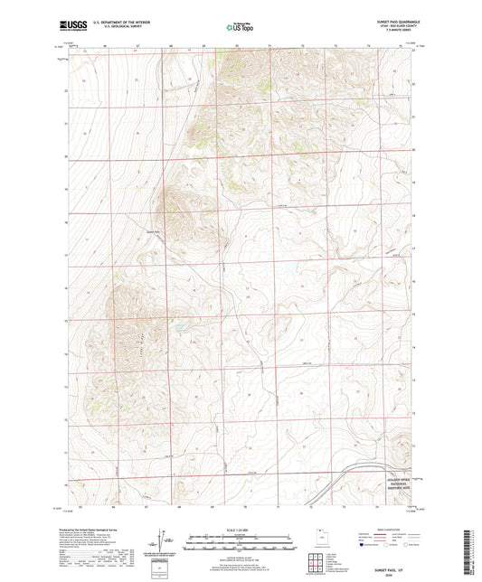 Sunset Pass Utah US Topo Map Image
