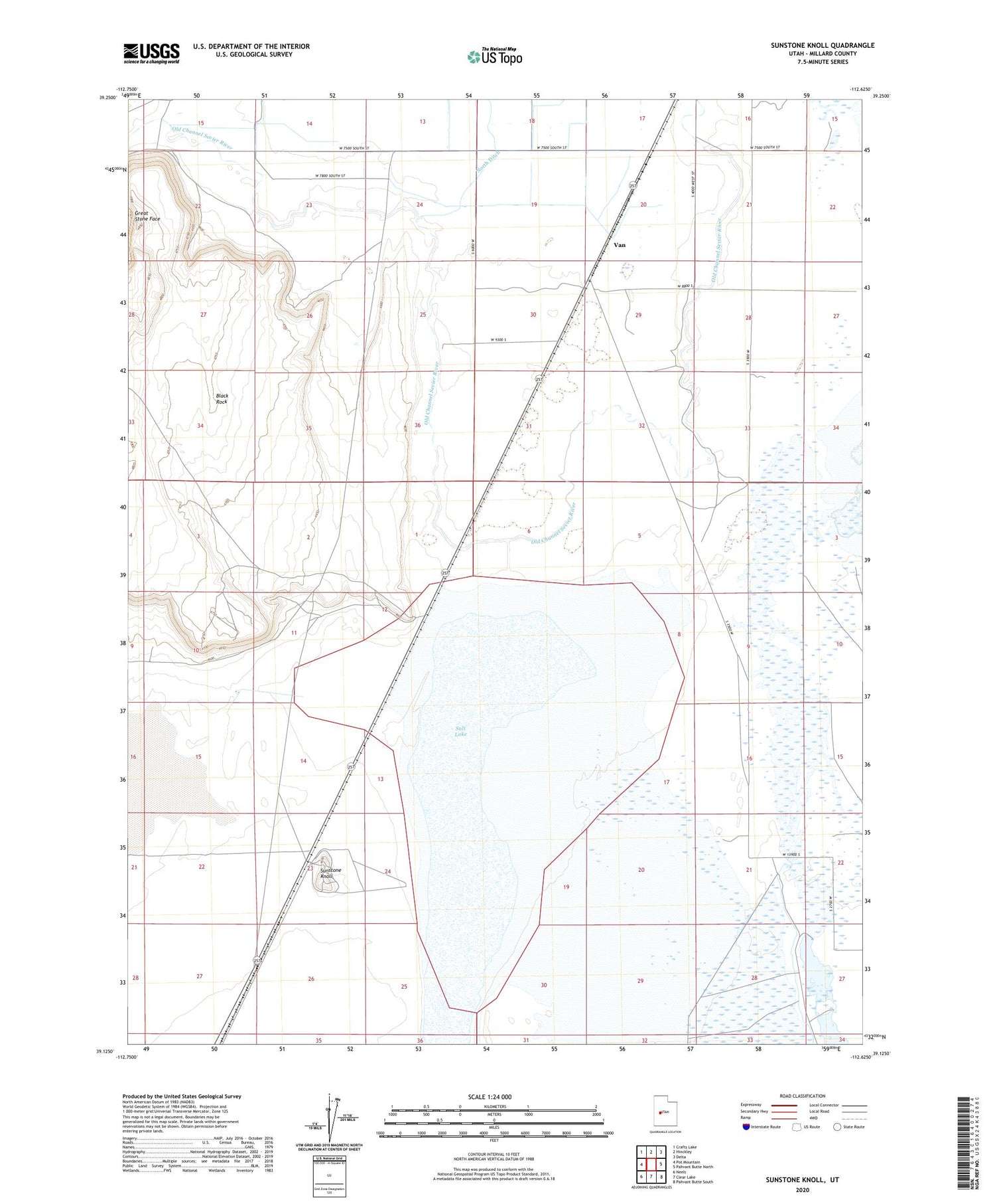 Sunstone Knoll Utah US Topo Map Image