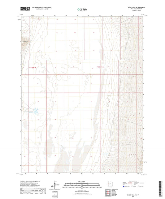 Swasey Peak NW Utah US Topo Map Image