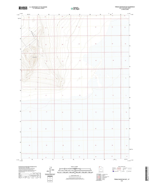 Terrace Mountain East Utah US Topo Map Image