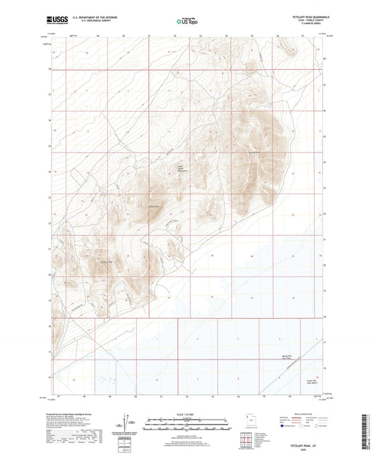 Tetzlaff Peak Utah US Topo Map Image