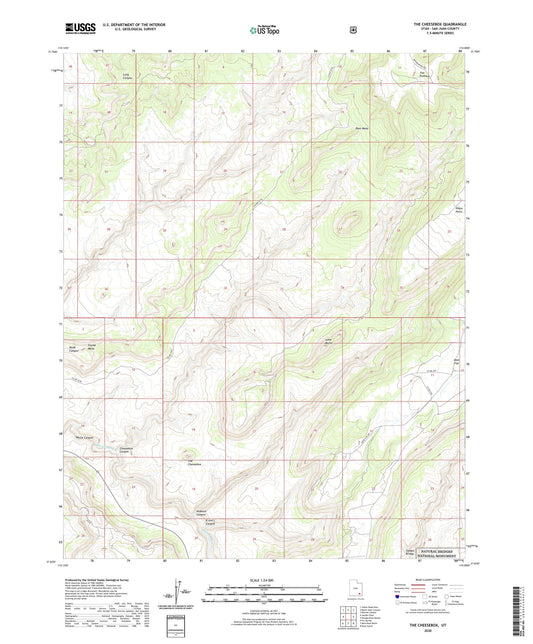 The Cheesebox Utah US Topo Map Image