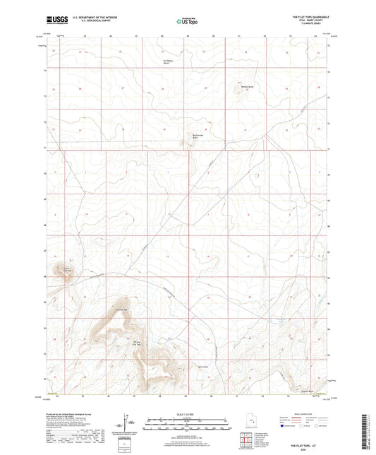 The Flat Tops Utah US Topo Map Image
