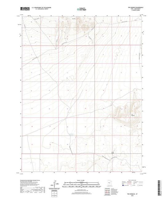 The Hogback Utah US Topo Map Image