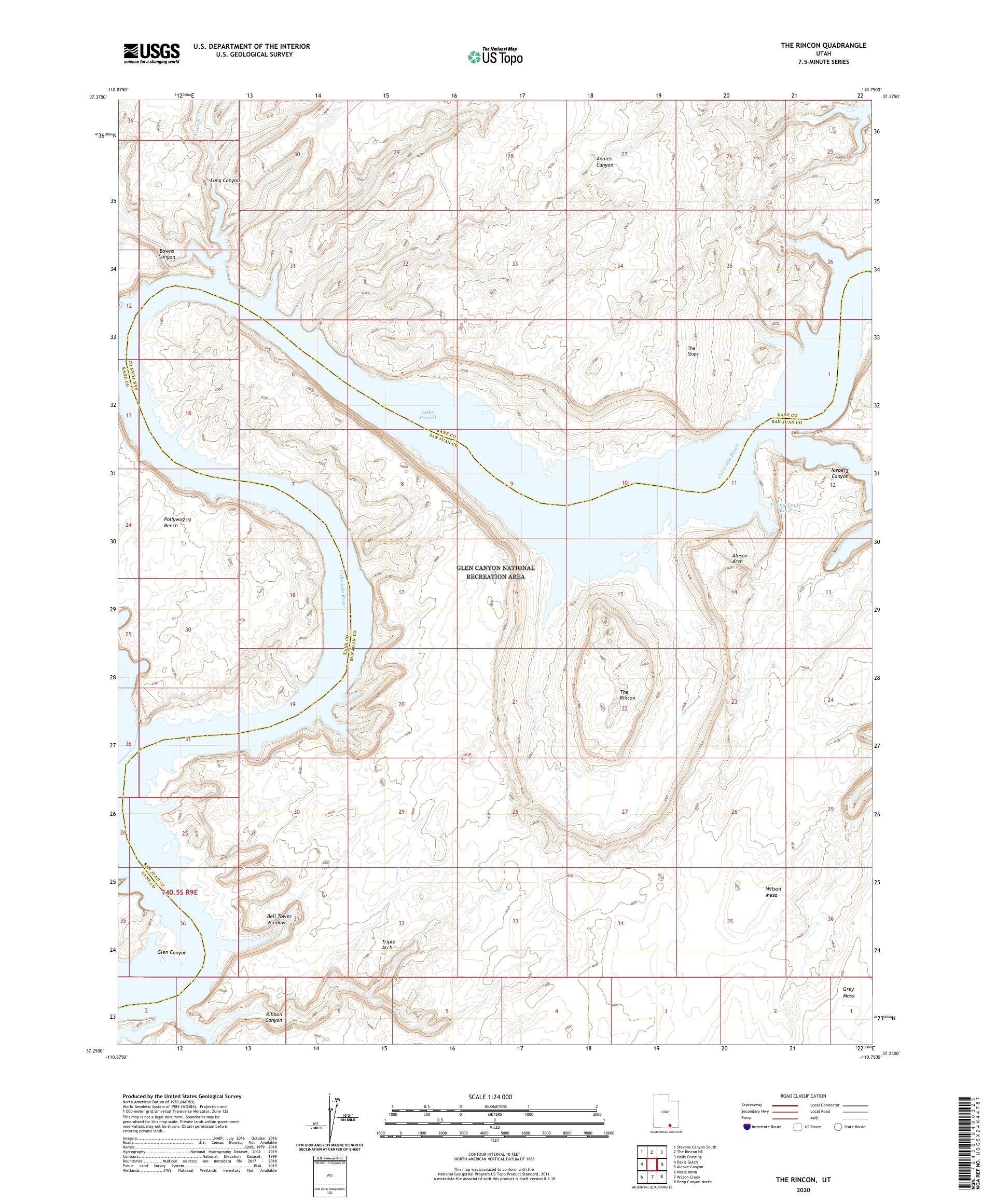 The Rincon Utah US Topo Map – MyTopo Map Store