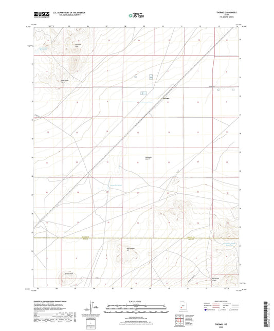 Thermo Utah US Topo Map Image