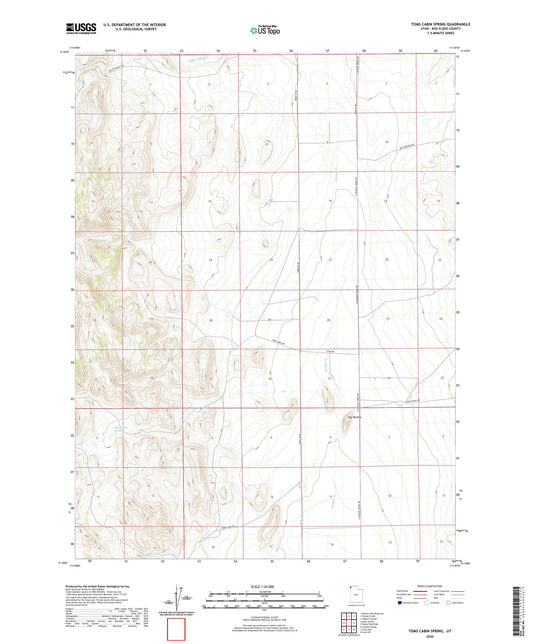 Toms Cabin Spring Utah US Topo Map Image