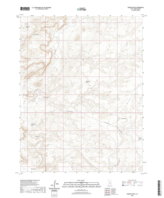 Tomsich Butte Utah US Topo Map Image