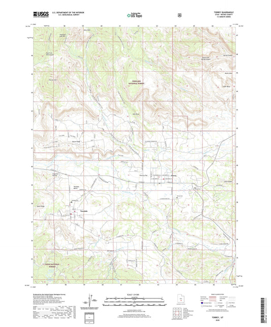 Torrey Utah US Topo Map Image