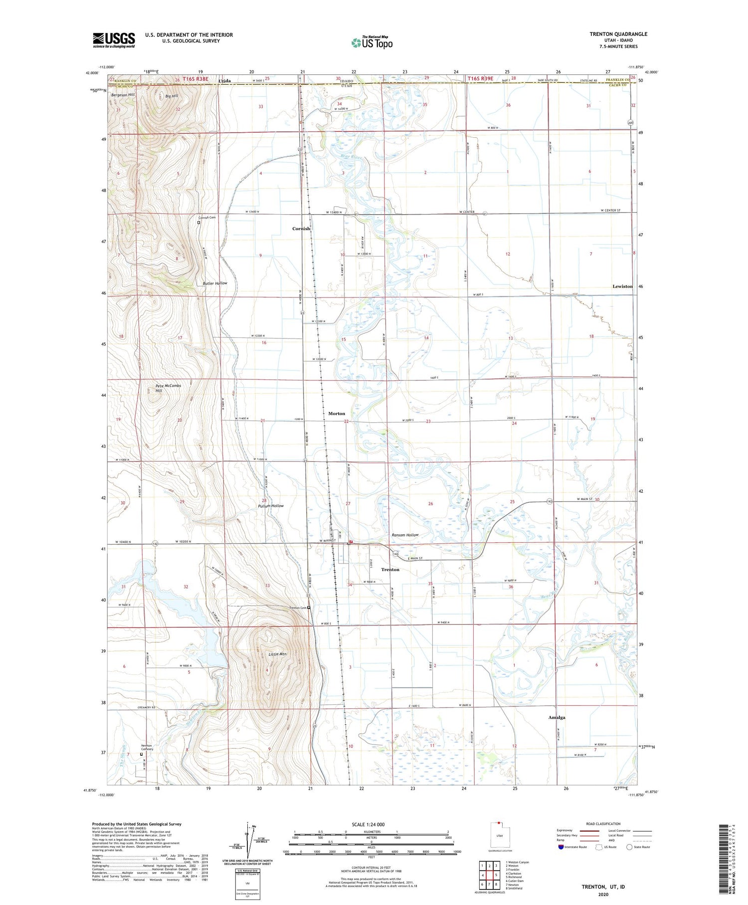 Trenton Utah US Topo Map Image