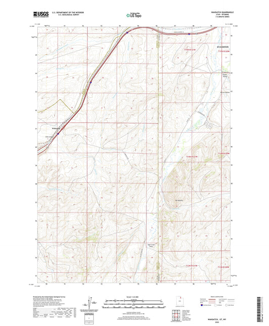 Wahsatch Utah US Topo Map Image