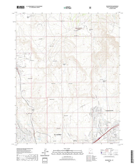 Washington Utah US Topo Map Image