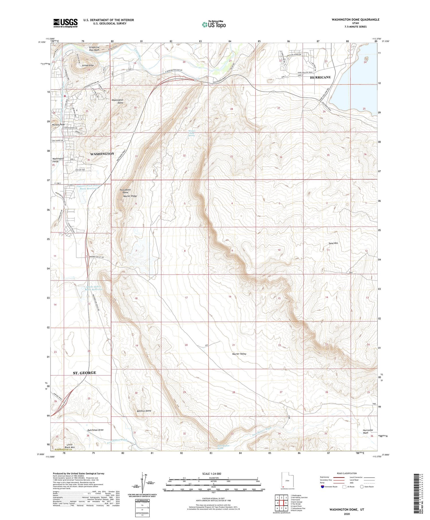 Washington Dome Utah US Topo Map Image