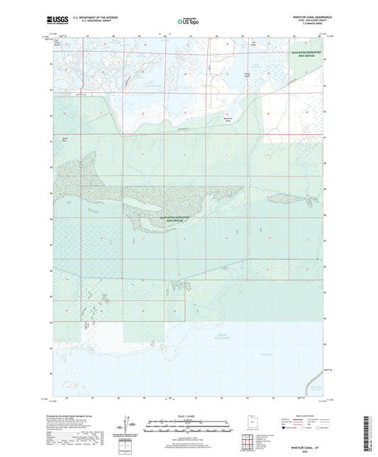Whistler Canal Utah US Topo Map Image