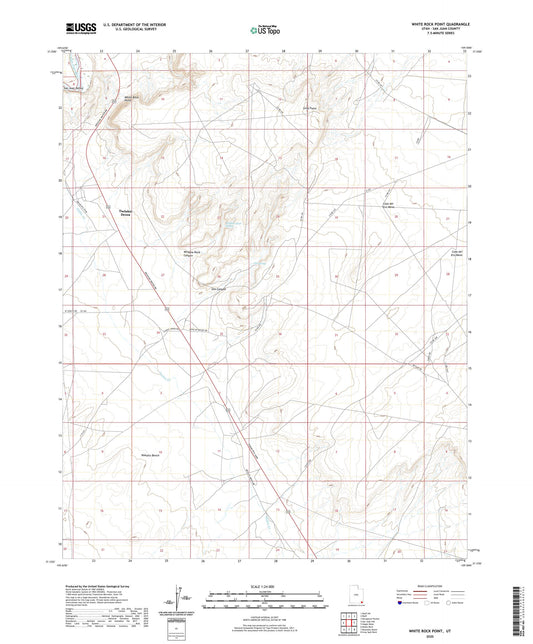 White Rock Point Utah US Topo Map Image