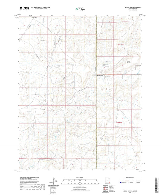 Wickiup Canyon Utah US Topo Map Image