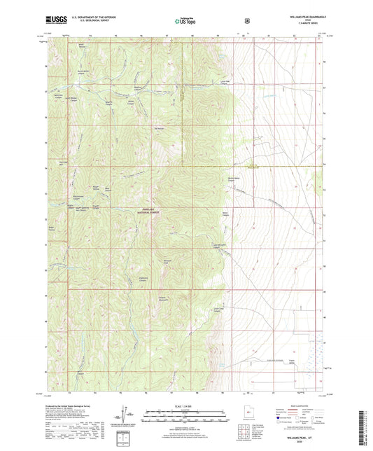 Williams Peak Utah US Topo Map Image
