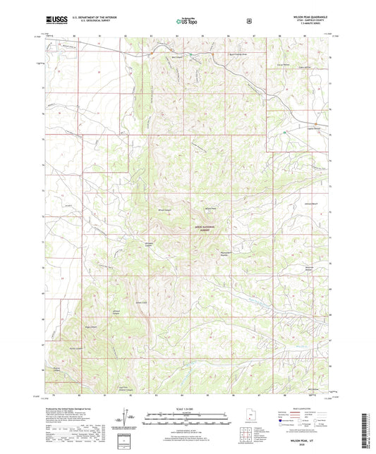 Wilson Peak Utah US Topo Map Image