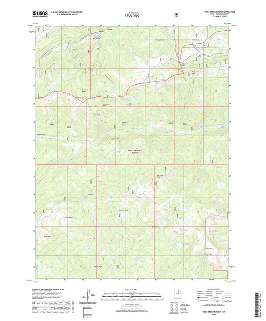 Wolf Creek Summit Utah US Topo Map Image