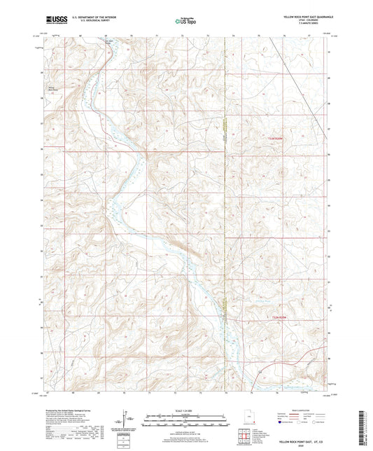 Yellow Rock Point East Utah US Topo Map Image
