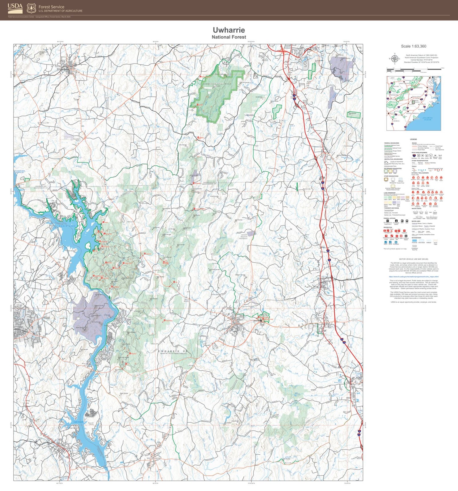 Uwharrie National Forest Map