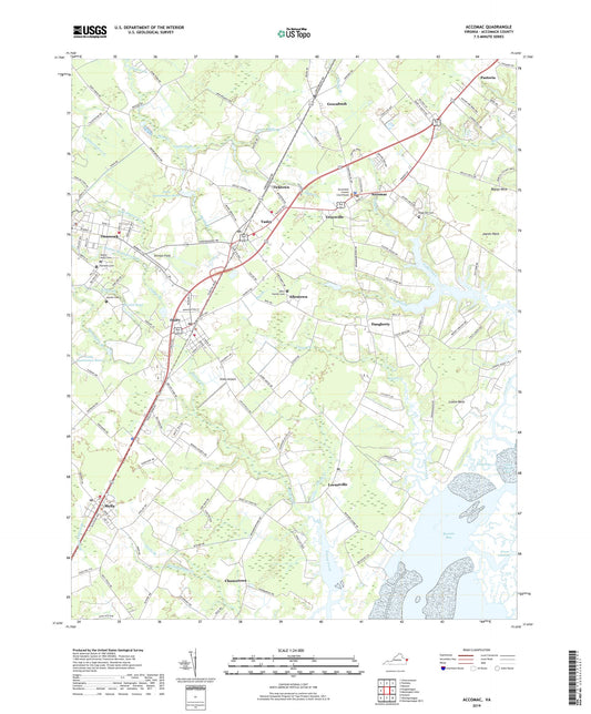 Accomac Virginia US Topo Map Image