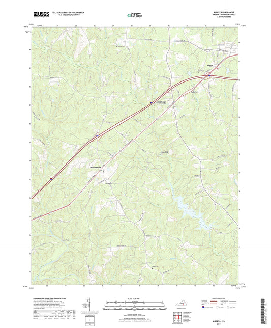 Alberta Virginia US Topo Map Image