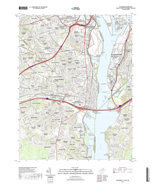 Alexandria Virginia US Topo Map Image