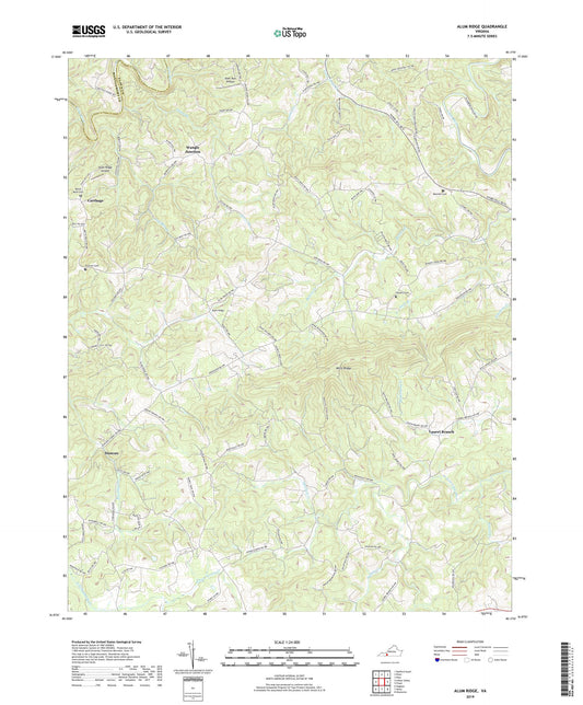 Alum Ridge Virginia US Topo Map Image