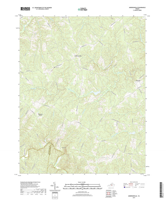 Andersonville Virginia US Topo Map Image