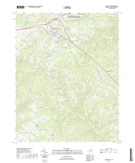 Appomattox Virginia US Topo Map Image