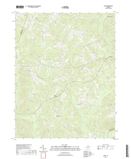 Aspen Virginia US Topo Map Image