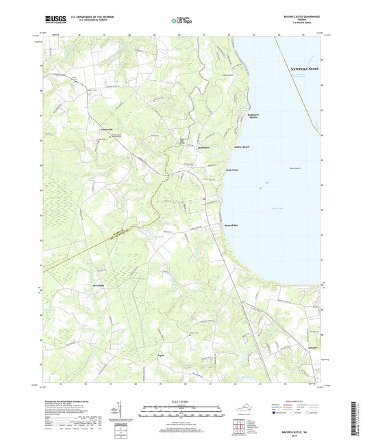 Bacons Castle Virginia US Topo Map Image