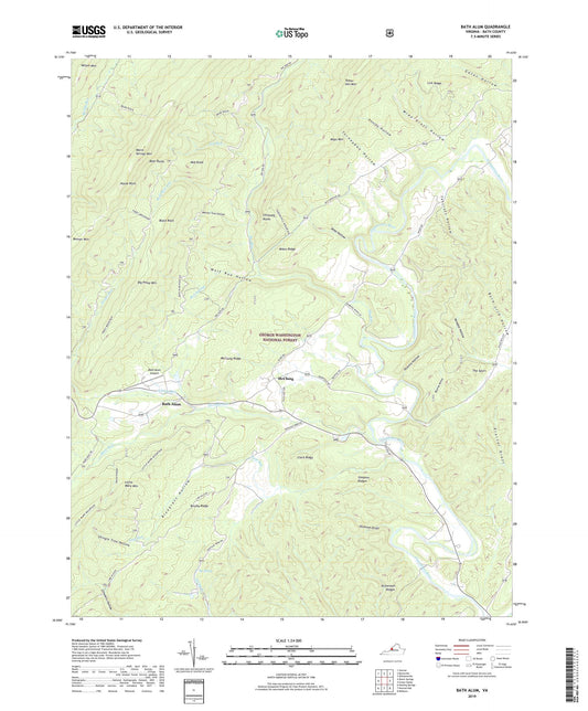Bath Alum Virginia US Topo Map Image