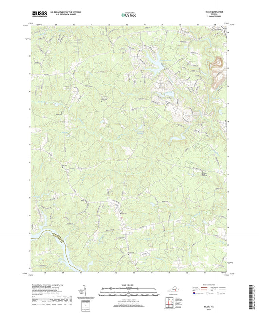 Beach Virginia US Topo Map Image