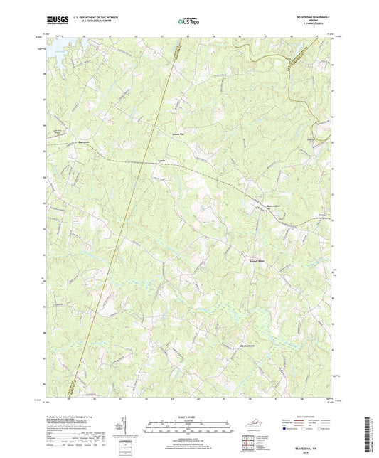 Beaverdam Virginia US Topo Map Image