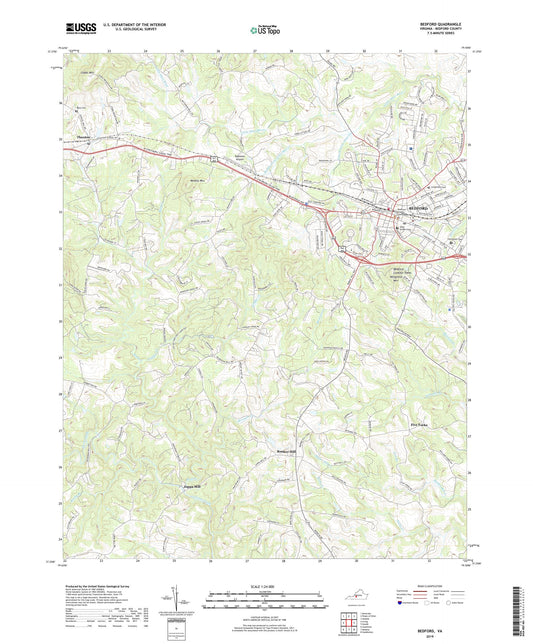 Bedford Virginia US Topo Map Image