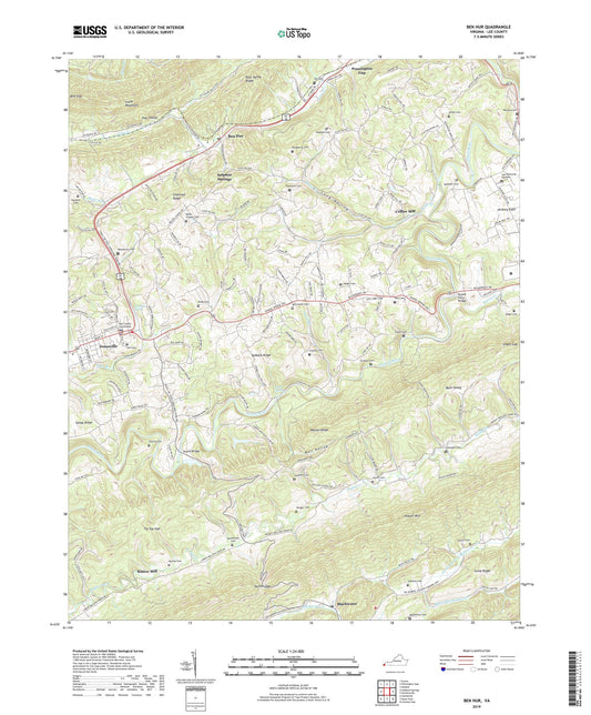 Ben Hur Virginia US Topo Map Image