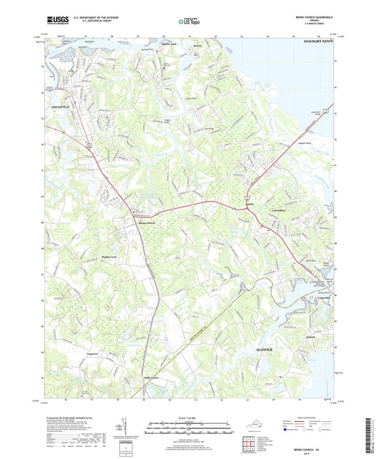 Benns Church Virginia US Topo Map Image