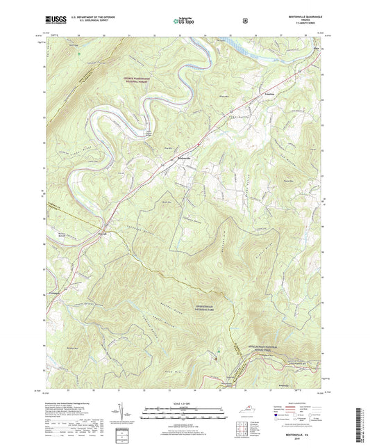 Bentonville Virginia US Topo Map Image