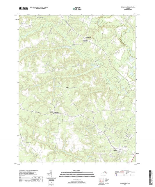 Beulahville Virginia US Topo Map Image