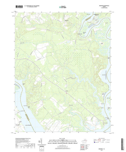 Brandon Virginia US Topo Map Image